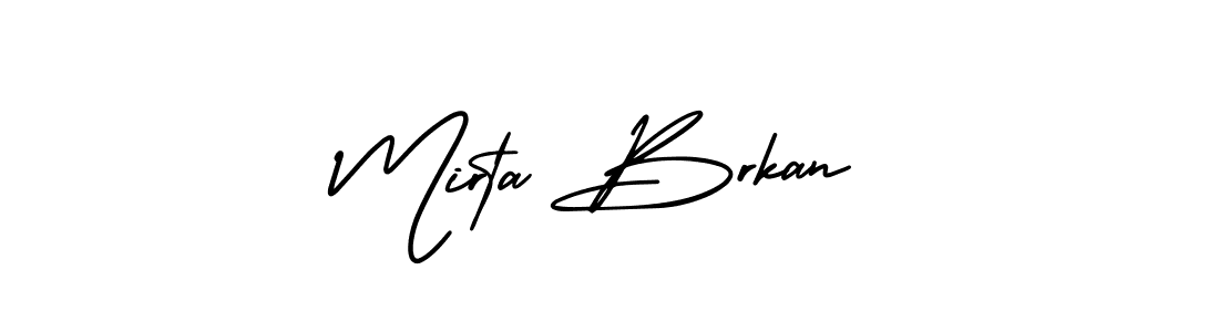 Mirta Brkan stylish signature style. Best Handwritten Sign (AmerikaSignatureDemo-Regular) for my name. Handwritten Signature Collection Ideas for my name Mirta Brkan. Mirta Brkan signature style 3 images and pictures png