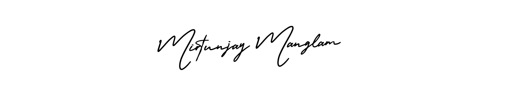 Create a beautiful signature design for name Mirtunjay Manglam. With this signature (AmerikaSignatureDemo-Regular) fonts, you can make a handwritten signature for free. Mirtunjay Manglam signature style 3 images and pictures png