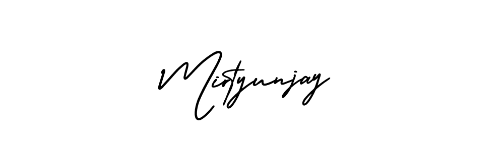 It looks lik you need a new signature style for name Mirtyunjay. Design unique handwritten (AmerikaSignatureDemo-Regular) signature with our free signature maker in just a few clicks. Mirtyunjay signature style 3 images and pictures png