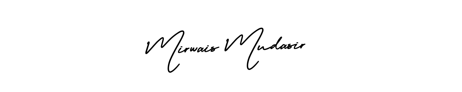 You should practise on your own different ways (AmerikaSignatureDemo-Regular) to write your name (Mirwais Mudasir) in signature. don't let someone else do it for you. Mirwais Mudasir signature style 3 images and pictures png