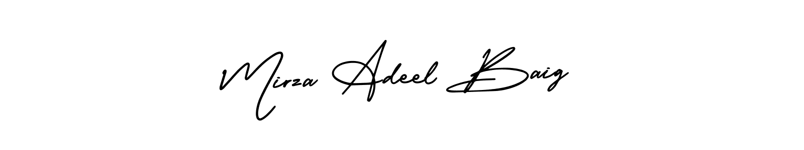 How to make Mirza Adeel Baig signature? AmerikaSignatureDemo-Regular is a professional autograph style. Create handwritten signature for Mirza Adeel Baig name. Mirza Adeel Baig signature style 3 images and pictures png