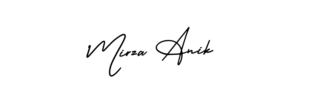 Check out images of Autograph of Mirza Anik name. Actor Mirza Anik Signature Style. AmerikaSignatureDemo-Regular is a professional sign style online. Mirza Anik signature style 3 images and pictures png