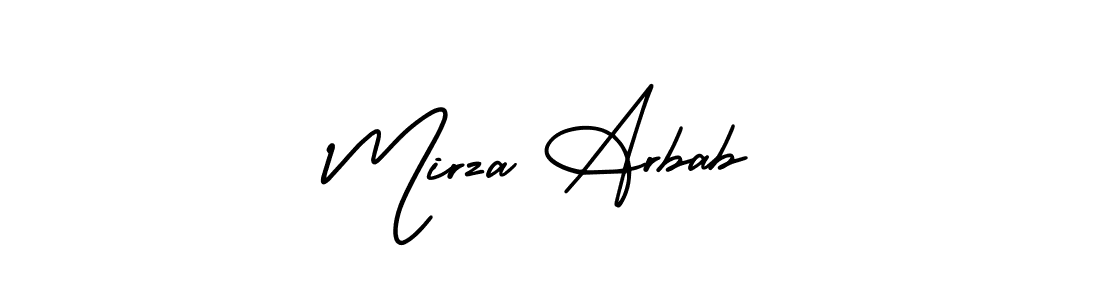 Mirza Arbab stylish signature style. Best Handwritten Sign (AmerikaSignatureDemo-Regular) for my name. Handwritten Signature Collection Ideas for my name Mirza Arbab. Mirza Arbab signature style 3 images and pictures png
