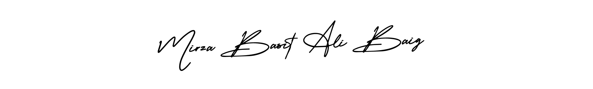 Make a beautiful signature design for name Mirza Basit Ali Baig. With this signature (AmerikaSignatureDemo-Regular) style, you can create a handwritten signature for free. Mirza Basit Ali Baig signature style 3 images and pictures png