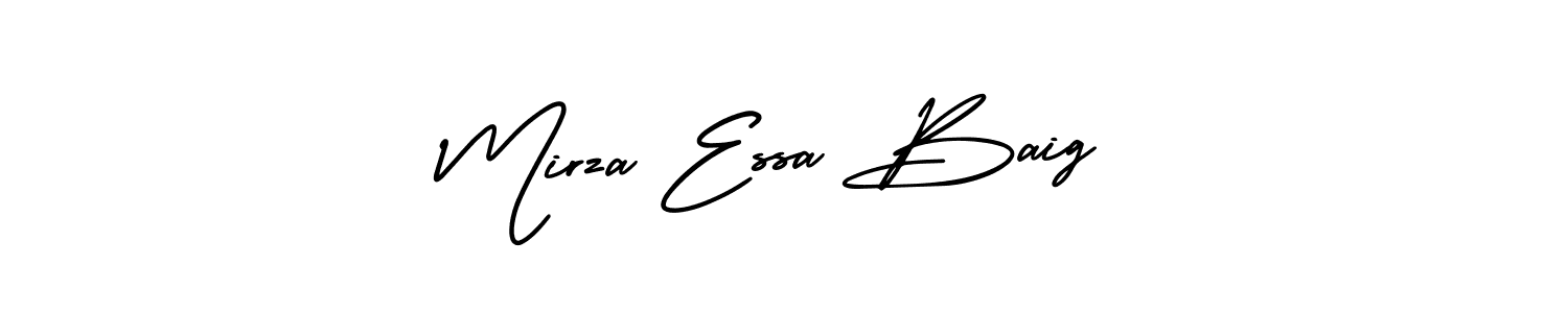 Make a beautiful signature design for name Mirza Essa Baig. With this signature (AmerikaSignatureDemo-Regular) style, you can create a handwritten signature for free. Mirza Essa Baig signature style 3 images and pictures png