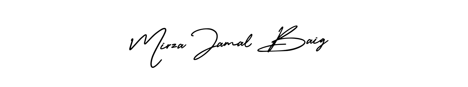 How to make Mirza Jamal Baig signature? AmerikaSignatureDemo-Regular is a professional autograph style. Create handwritten signature for Mirza Jamal Baig name. Mirza Jamal Baig signature style 3 images and pictures png