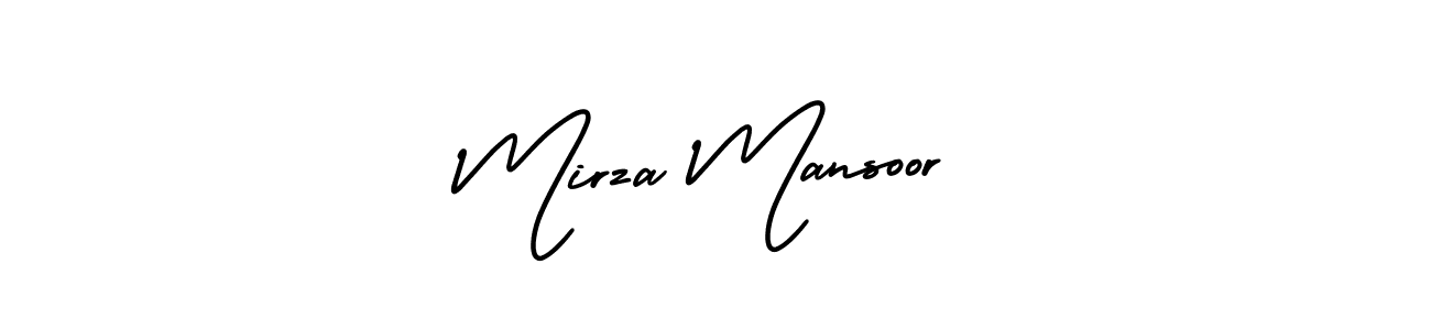 Also You can easily find your signature by using the search form. We will create Mirza Mansoor name handwritten signature images for you free of cost using AmerikaSignatureDemo-Regular sign style. Mirza Mansoor signature style 3 images and pictures png