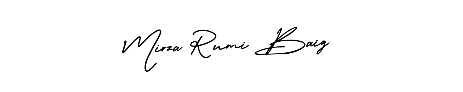 Design your own signature with our free online signature maker. With this signature software, you can create a handwritten (AmerikaSignatureDemo-Regular) signature for name Mirza Rumi Baig. Mirza Rumi Baig signature style 3 images and pictures png