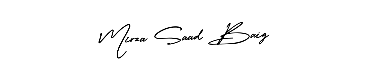 See photos of Mirza Saad Baig official signature by Spectra . Check more albums & portfolios. Read reviews & check more about AmerikaSignatureDemo-Regular font. Mirza Saad Baig signature style 3 images and pictures png