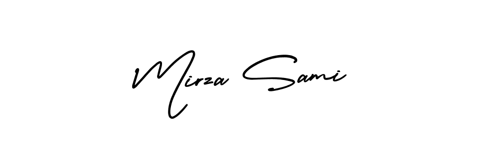 Similarly AmerikaSignatureDemo-Regular is the best handwritten signature design. Signature creator online .You can use it as an online autograph creator for name Mirza Sami. Mirza Sami signature style 3 images and pictures png