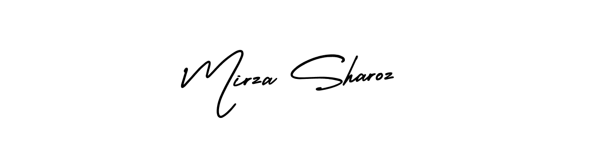 Check out images of Autograph of Mirza Sharoz name. Actor Mirza Sharoz Signature Style. AmerikaSignatureDemo-Regular is a professional sign style online. Mirza Sharoz signature style 3 images and pictures png