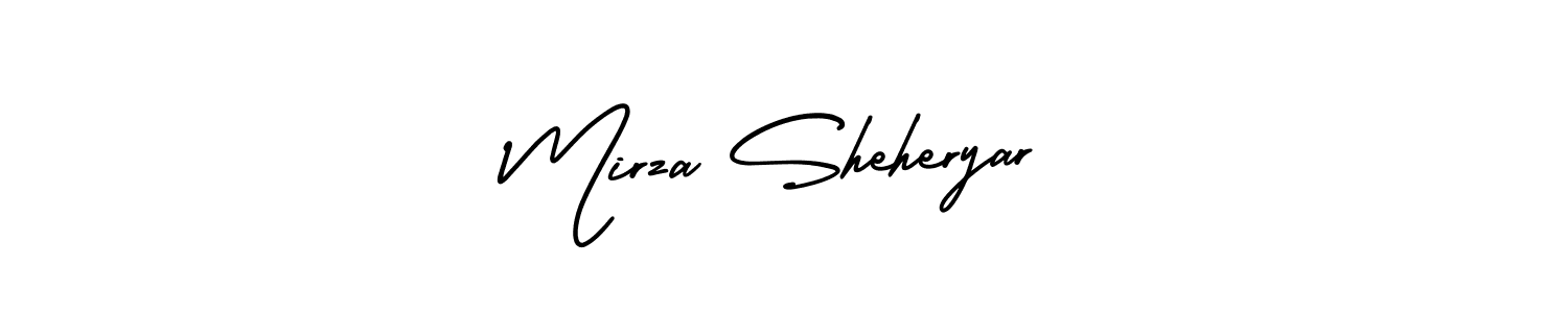 See photos of Mirza Sheheryar official signature by Spectra . Check more albums & portfolios. Read reviews & check more about AmerikaSignatureDemo-Regular font. Mirza Sheheryar signature style 3 images and pictures png