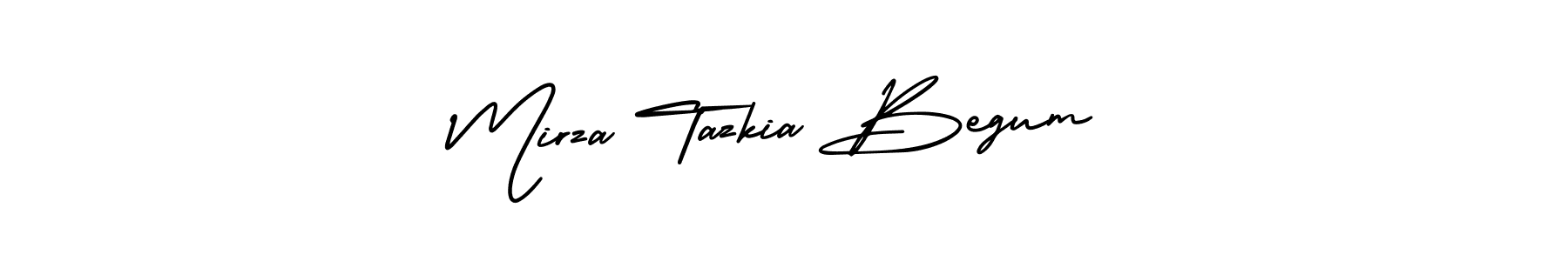 Create a beautiful signature design for name Mirza Tazkia Begum. With this signature (AmerikaSignatureDemo-Regular) fonts, you can make a handwritten signature for free. Mirza Tazkia Begum signature style 3 images and pictures png