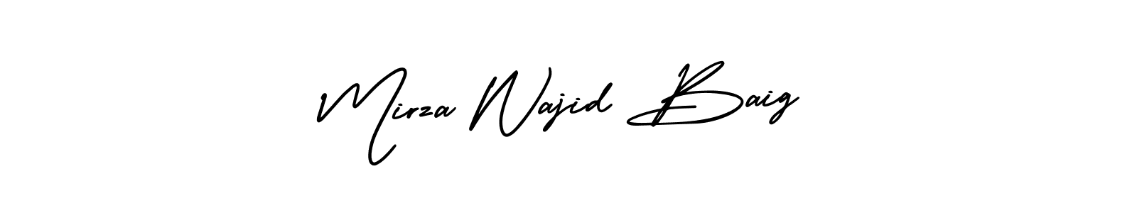 Create a beautiful signature design for name Mirza Wajid Baig. With this signature (AmerikaSignatureDemo-Regular) fonts, you can make a handwritten signature for free. Mirza Wajid Baig signature style 3 images and pictures png