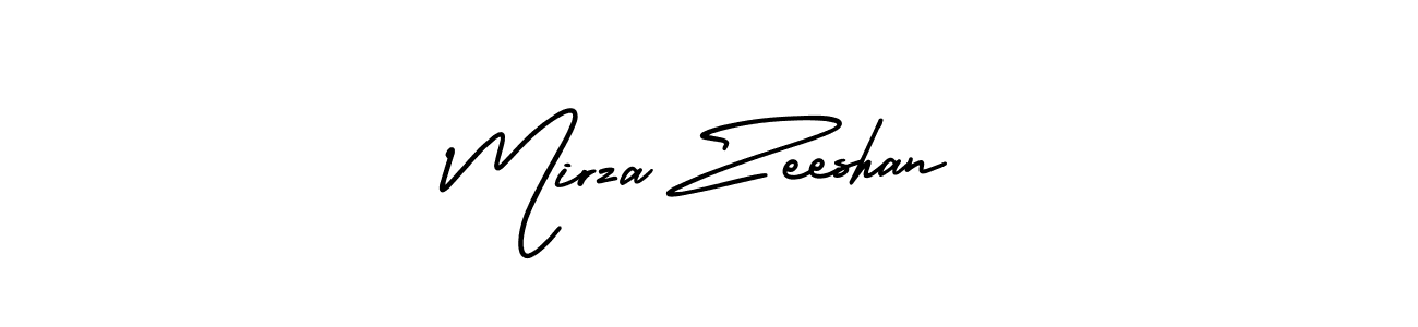 Create a beautiful signature design for name Mirza Zeeshan. With this signature (AmerikaSignatureDemo-Regular) fonts, you can make a handwritten signature for free. Mirza Zeeshan signature style 3 images and pictures png