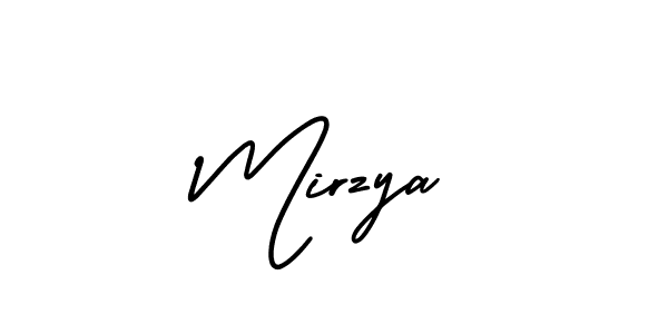 You should practise on your own different ways (AmerikaSignatureDemo-Regular) to write your name (Mirzya) in signature. don't let someone else do it for you. Mirzya signature style 3 images and pictures png