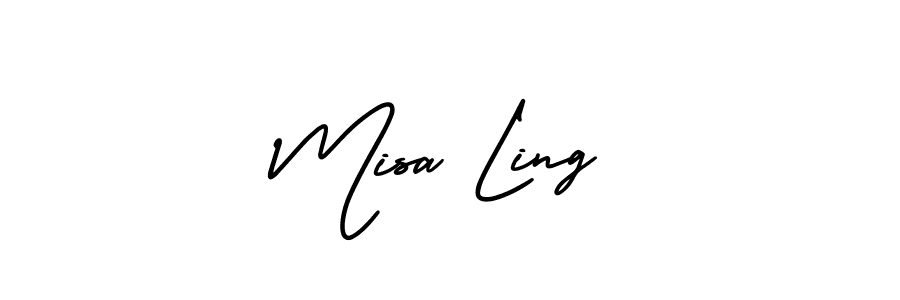 Make a beautiful signature design for name Misa Ling. With this signature (AmerikaSignatureDemo-Regular) style, you can create a handwritten signature for free. Misa Ling signature style 3 images and pictures png