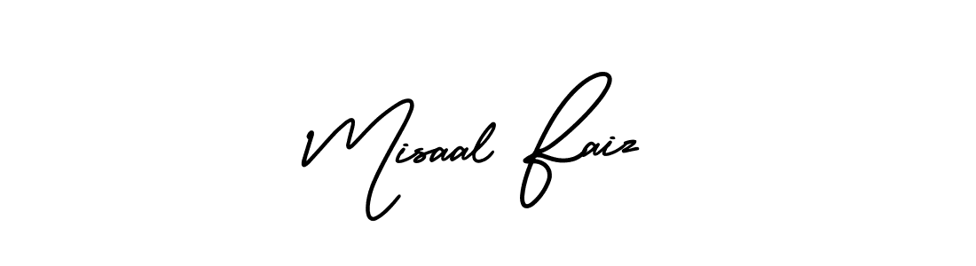 You should practise on your own different ways (AmerikaSignatureDemo-Regular) to write your name (Misaal Faiz) in signature. don't let someone else do it for you. Misaal Faiz signature style 3 images and pictures png