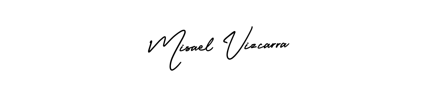 How to make Misael Vizcarra name signature. Use AmerikaSignatureDemo-Regular style for creating short signs online. This is the latest handwritten sign. Misael Vizcarra signature style 3 images and pictures png