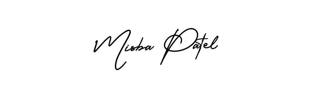 Also You can easily find your signature by using the search form. We will create Misba Patel name handwritten signature images for you free of cost using AmerikaSignatureDemo-Regular sign style. Misba Patel signature style 3 images and pictures png