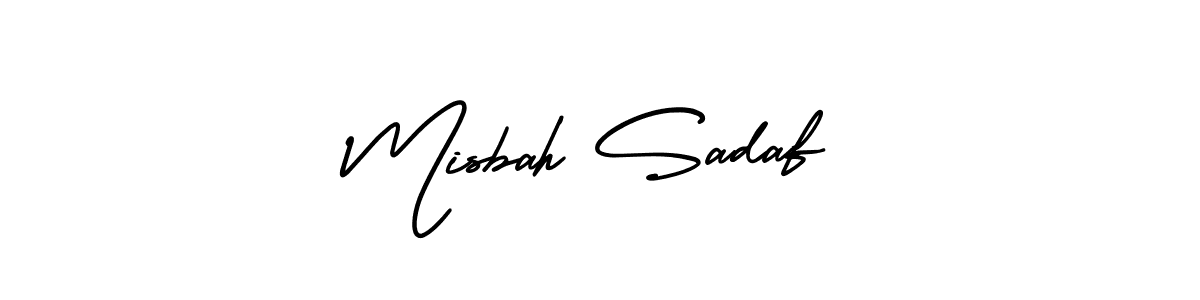You should practise on your own different ways (AmerikaSignatureDemo-Regular) to write your name (Misbah Sadaf) in signature. don't let someone else do it for you. Misbah Sadaf signature style 3 images and pictures png