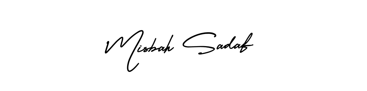 You should practise on your own different ways (AmerikaSignatureDemo-Regular) to write your name (Misbah Sadaf) in signature. don't let someone else do it for you. Misbah Sadaf signature style 3 images and pictures png