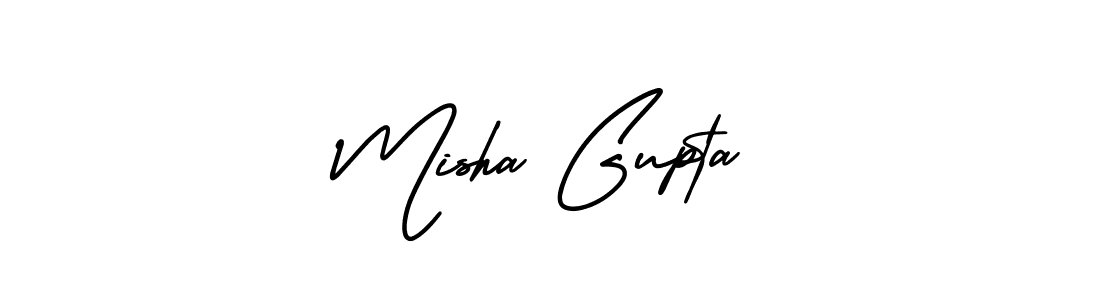 AmerikaSignatureDemo-Regular is a professional signature style that is perfect for those who want to add a touch of class to their signature. It is also a great choice for those who want to make their signature more unique. Get Misha Gupta name to fancy signature for free. Misha Gupta signature style 3 images and pictures png