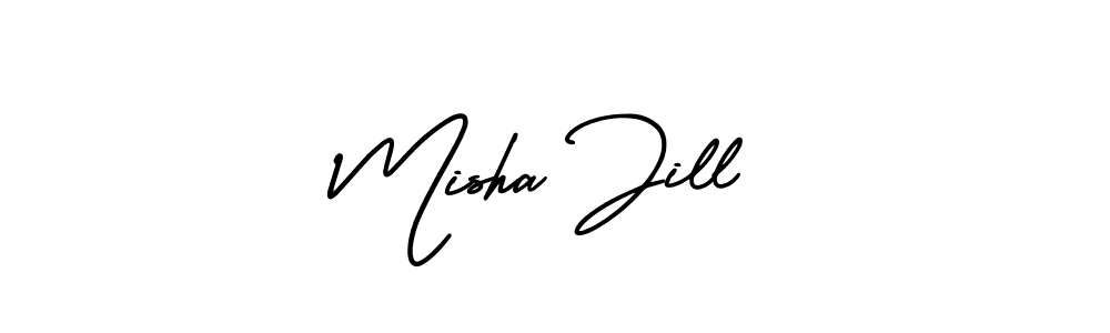 How to make Misha Jill name signature. Use AmerikaSignatureDemo-Regular style for creating short signs online. This is the latest handwritten sign. Misha Jill signature style 3 images and pictures png