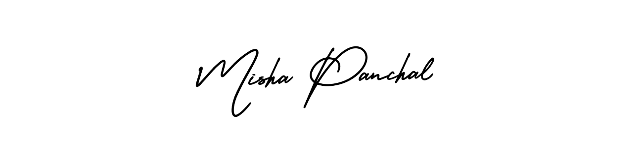 How to make Misha Panchal name signature. Use AmerikaSignatureDemo-Regular style for creating short signs online. This is the latest handwritten sign. Misha Panchal signature style 3 images and pictures png