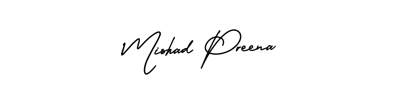 Here are the top 10 professional signature styles for the name Mishad Preena. These are the best autograph styles you can use for your name. Mishad Preena signature style 3 images and pictures png