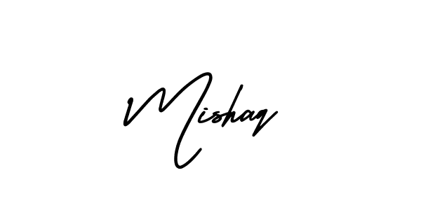 Make a beautiful signature design for name Mishaq. With this signature (AmerikaSignatureDemo-Regular) style, you can create a handwritten signature for free. Mishaq signature style 3 images and pictures png
