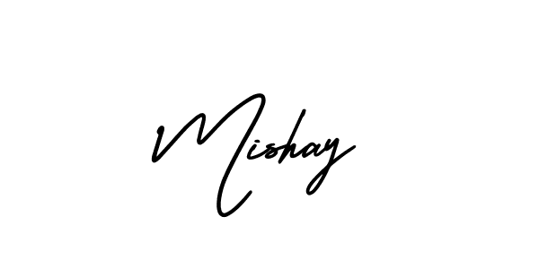 Mishay stylish signature style. Best Handwritten Sign (AmerikaSignatureDemo-Regular) for my name. Handwritten Signature Collection Ideas for my name Mishay. Mishay signature style 3 images and pictures png