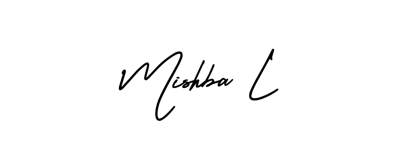 Make a beautiful signature design for name Mishba L. Use this online signature maker to create a handwritten signature for free. Mishba L signature style 3 images and pictures png