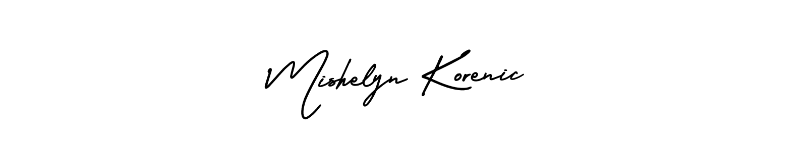 How to make Mishelyn Korenic signature? AmerikaSignatureDemo-Regular is a professional autograph style. Create handwritten signature for Mishelyn Korenic name. Mishelyn Korenic signature style 3 images and pictures png