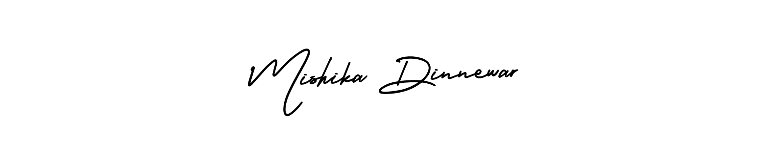 How to Draw Mishika Dinnewar signature style? AmerikaSignatureDemo-Regular is a latest design signature styles for name Mishika Dinnewar. Mishika Dinnewar signature style 3 images and pictures png