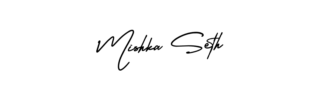 if you are searching for the best signature style for your name Mishka Seth. so please give up your signature search. here we have designed multiple signature styles  using AmerikaSignatureDemo-Regular. Mishka Seth signature style 3 images and pictures png