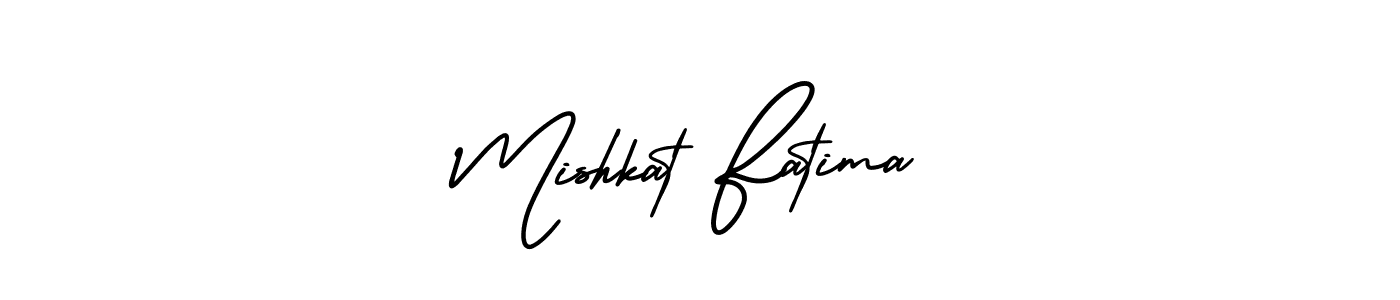 How to make Mishkat Fatima signature? AmerikaSignatureDemo-Regular is a professional autograph style. Create handwritten signature for Mishkat Fatima name. Mishkat Fatima signature style 3 images and pictures png