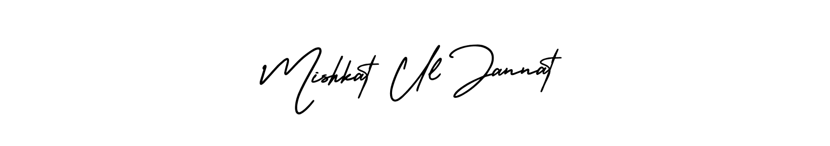 Use a signature maker to create a handwritten signature online. With this signature software, you can design (AmerikaSignatureDemo-Regular) your own signature for name Mishkat Ul Jannat. Mishkat Ul Jannat signature style 3 images and pictures png