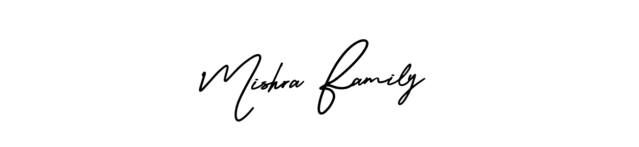 It looks lik you need a new signature style for name Mishra Family. Design unique handwritten (AmerikaSignatureDemo-Regular) signature with our free signature maker in just a few clicks. Mishra Family signature style 3 images and pictures png