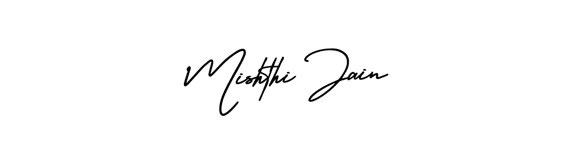 Use a signature maker to create a handwritten signature online. With this signature software, you can design (AmerikaSignatureDemo-Regular) your own signature for name Mishthi Jain. Mishthi Jain signature style 3 images and pictures png