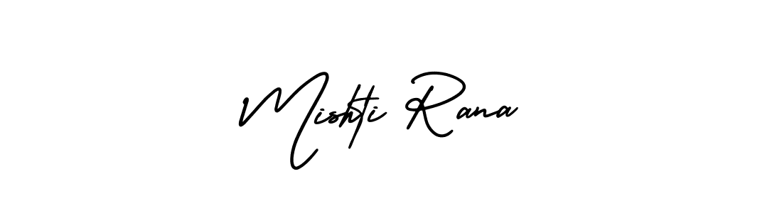 Mishti Rana stylish signature style. Best Handwritten Sign (AmerikaSignatureDemo-Regular) for my name. Handwritten Signature Collection Ideas for my name Mishti Rana. Mishti Rana signature style 3 images and pictures png