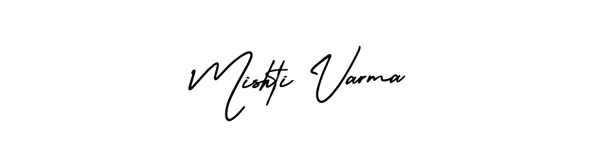 Mishti Varma stylish signature style. Best Handwritten Sign (AmerikaSignatureDemo-Regular) for my name. Handwritten Signature Collection Ideas for my name Mishti Varma. Mishti Varma signature style 3 images and pictures png