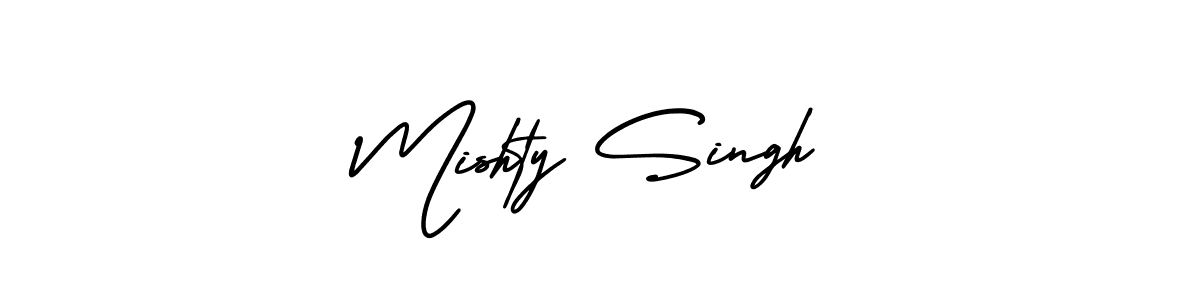 Use a signature maker to create a handwritten signature online. With this signature software, you can design (AmerikaSignatureDemo-Regular) your own signature for name Mishty Singh. Mishty Singh signature style 3 images and pictures png