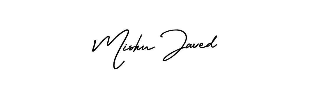 How to make Mishu Javed name signature. Use AmerikaSignatureDemo-Regular style for creating short signs online. This is the latest handwritten sign. Mishu Javed signature style 3 images and pictures png