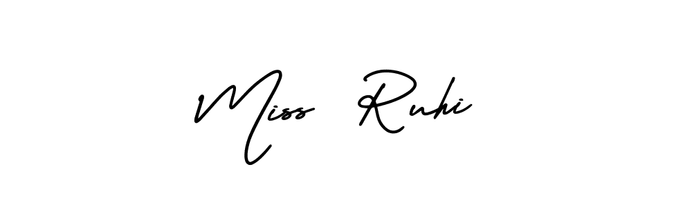 Use a signature maker to create a handwritten signature online. With this signature software, you can design (AmerikaSignatureDemo-Regular) your own signature for name Miss  Ruhi. Miss  Ruhi signature style 3 images and pictures png