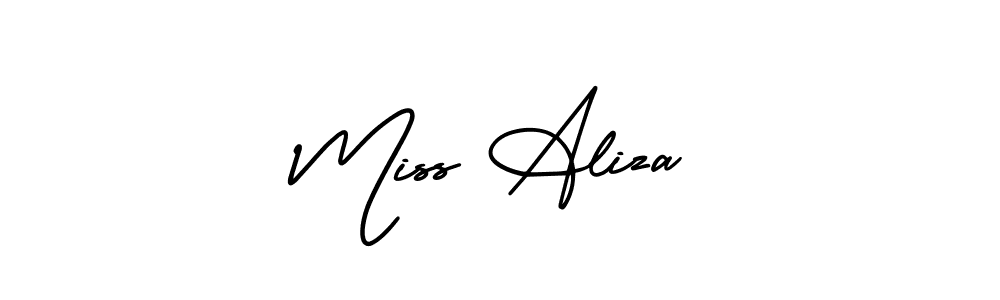 if you are searching for the best signature style for your name Miss Aliza. so please give up your signature search. here we have designed multiple signature styles  using AmerikaSignatureDemo-Regular. Miss Aliza signature style 3 images and pictures png