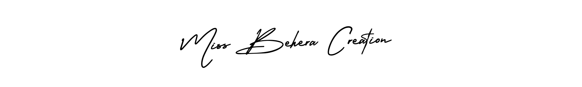 Make a short Miss Behera Creation signature style. Manage your documents anywhere anytime using AmerikaSignatureDemo-Regular. Create and add eSignatures, submit forms, share and send files easily. Miss Behera Creation signature style 3 images and pictures png