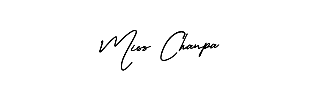 Also we have Miss Chanpa name is the best signature style. Create professional handwritten signature collection using AmerikaSignatureDemo-Regular autograph style. Miss Chanpa signature style 3 images and pictures png