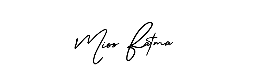 It looks lik you need a new signature style for name Miss Fatma. Design unique handwritten (AmerikaSignatureDemo-Regular) signature with our free signature maker in just a few clicks. Miss Fatma signature style 3 images and pictures png