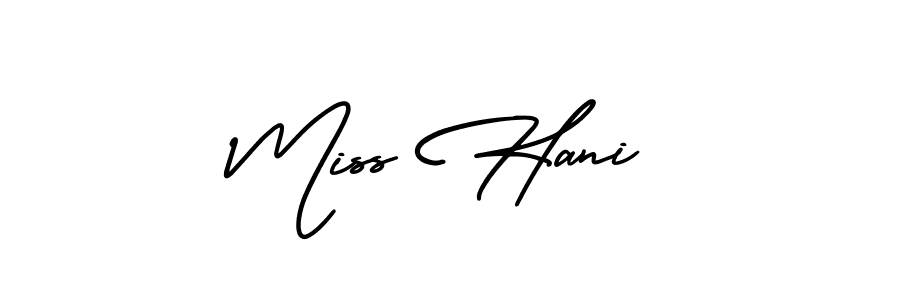 How to make Miss Hani signature? AmerikaSignatureDemo-Regular is a professional autograph style. Create handwritten signature for Miss Hani name. Miss Hani signature style 3 images and pictures png